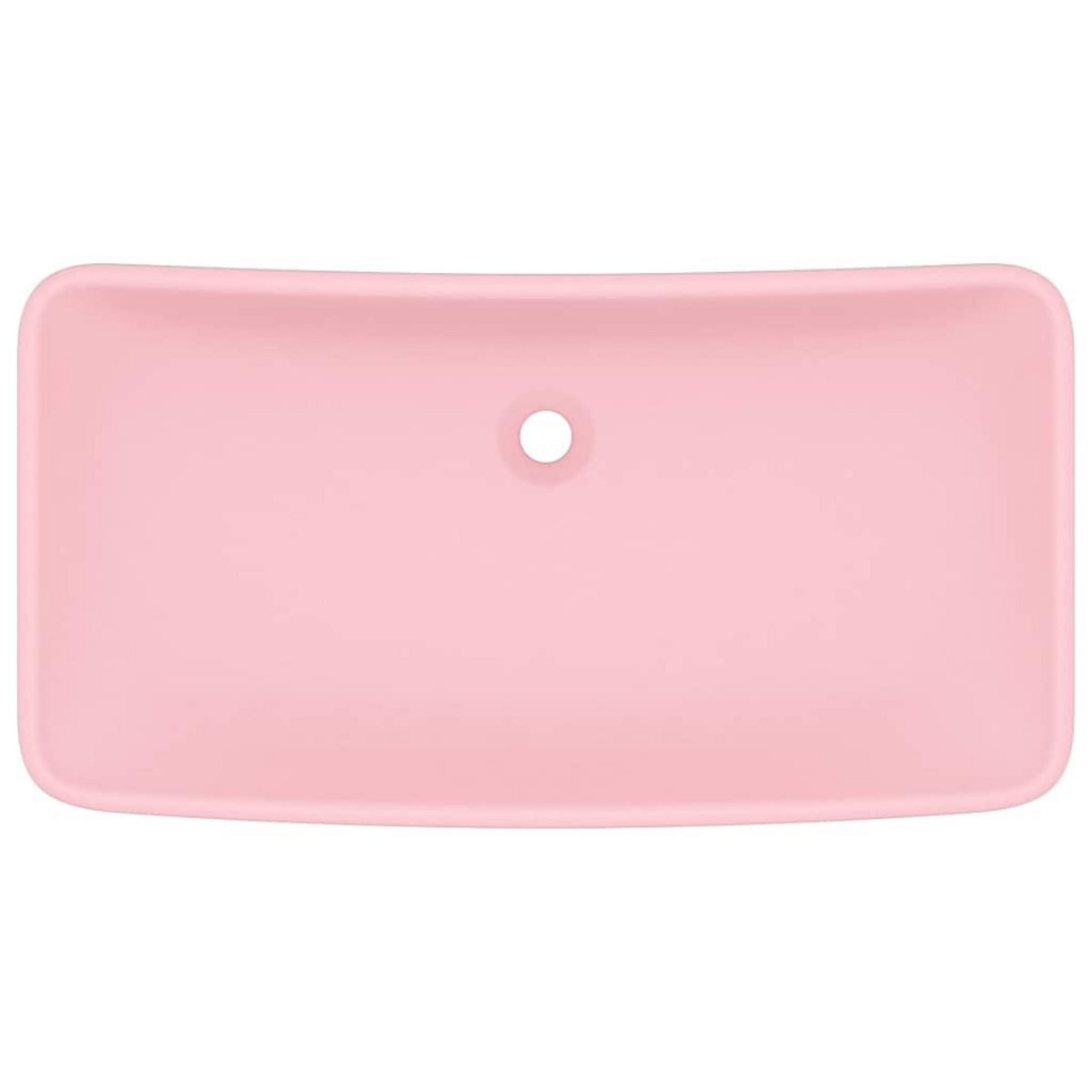 VIDAXL Lavabo de luxe rectangulaire Rose mat 71x38 cm Ceramique