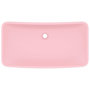 Voir la diapositive 3 : VIDAXL Lavabo de luxe rectangulaire Rose mat 71x38 cm Ceramique