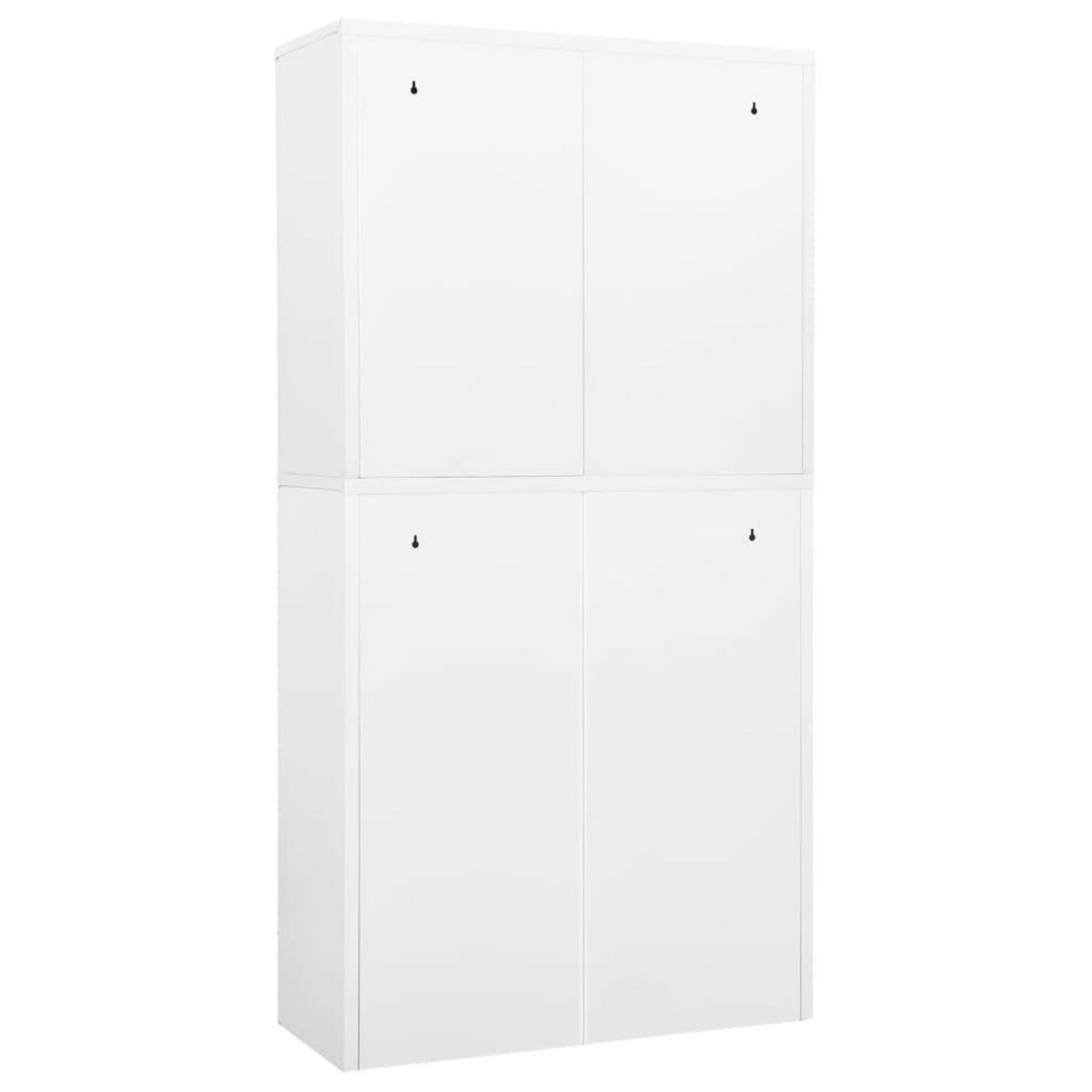VIDAXL Armoire de bureau Blanc 90x40x180 cm Acier