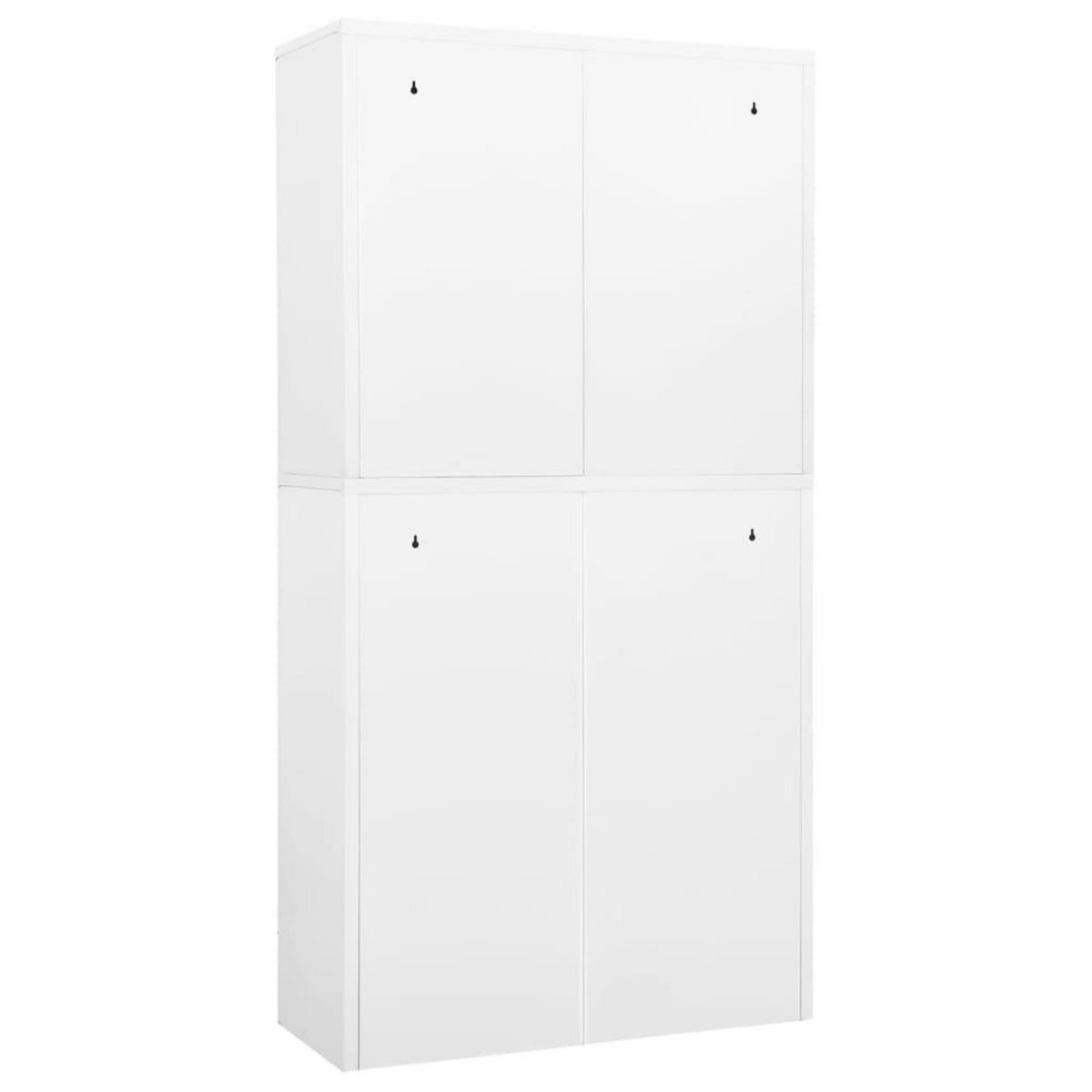 VIDAXL Armoire de bureau Blanc 90x40x180 cm Acier