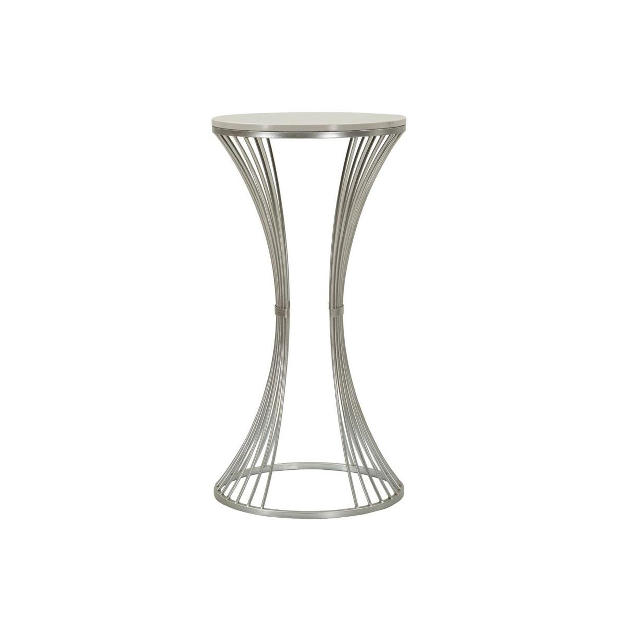 Voir la diapositive 2 : Paris Prix Table d'appoint en marbre  funnel  79cm argent