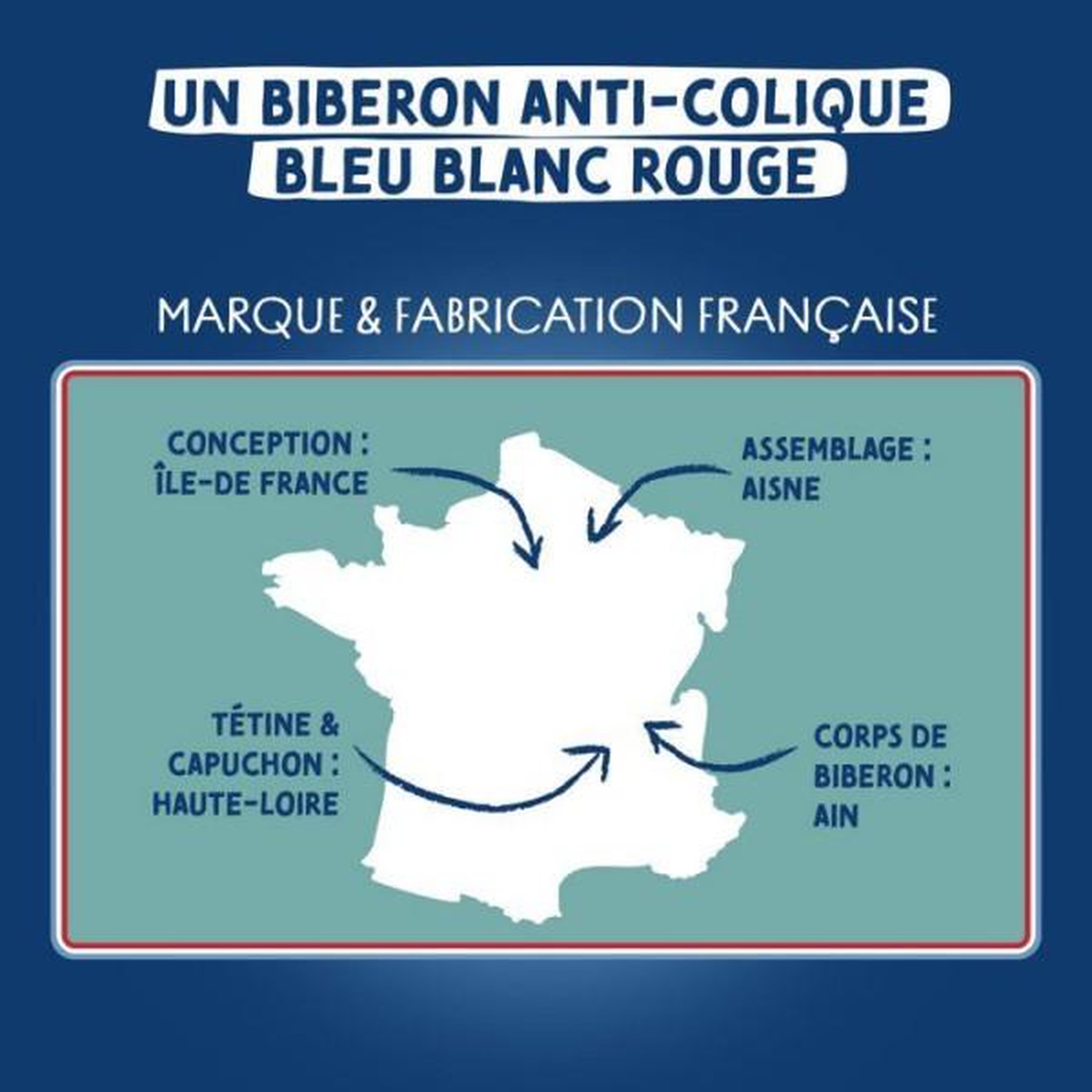 Voir la diapositive 6 : DODIE Biberon anti-colique - DODIE - 270 ml - Tétine multi-perforée biomimétisme - +3 mois - Débit 2 - Bleu
