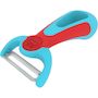 Voir la diapositive 3 : CHEFCLUB Couteau éplucheur Kids bleu et rouge