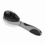 Paris Prix Brosse de Toilettage  Double Face  22cm Gris