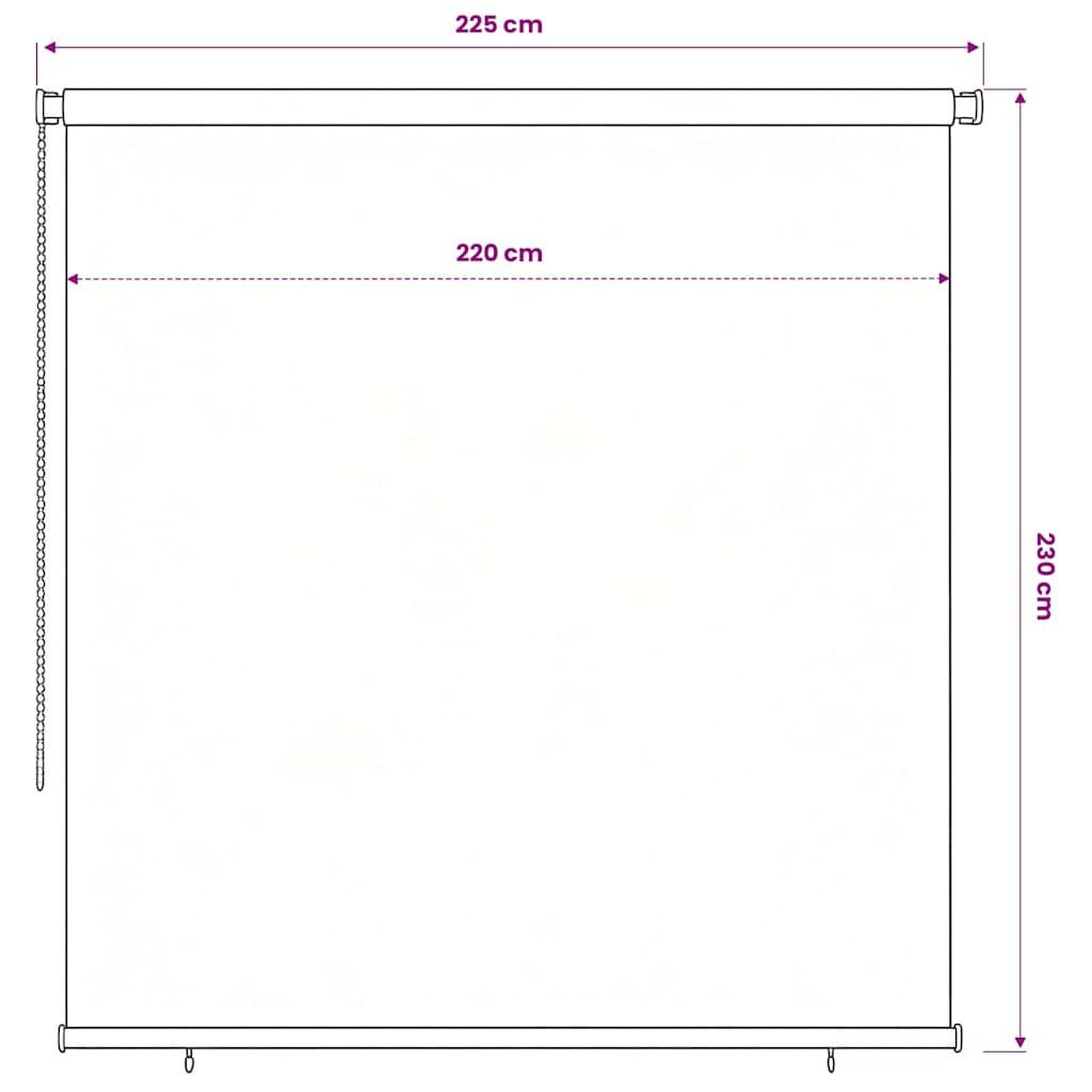 Voir la diapositive 6 : VIDAXL Store roulant d'exterieur 245 (l) x 230 (h) cm bleu hdpe