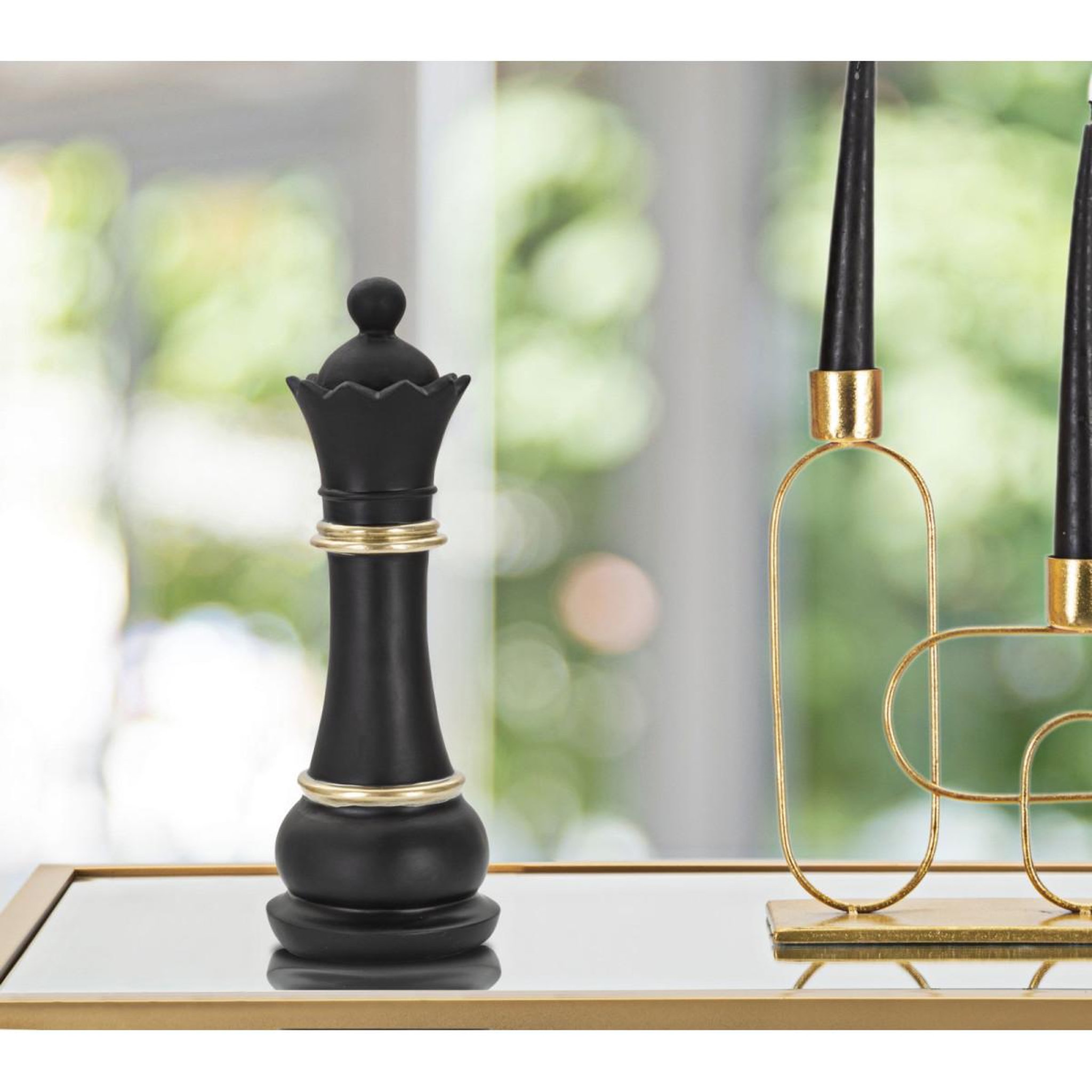 Voir la diapositive 5 : Paris Prix Pièce d'échec en résine  renne  25cm noir