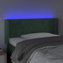 Voir la diapositive 4 : VIDAXL Tete de lit a LED Vert fonce 103x16x78/88 cm Velours