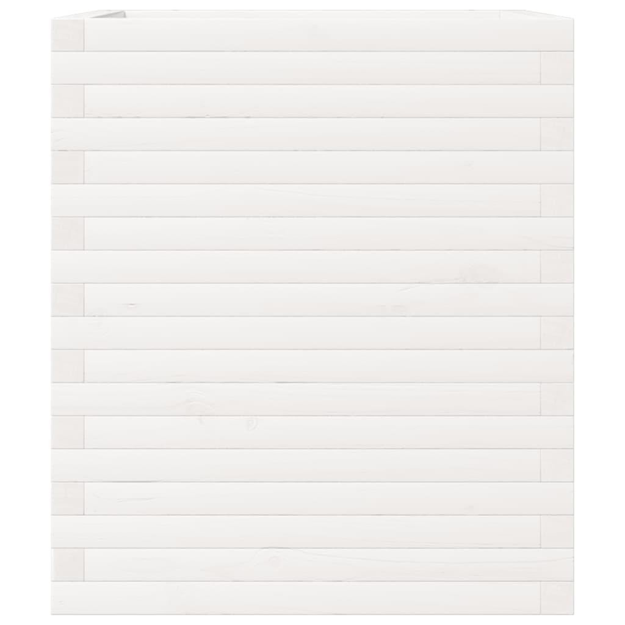 Voir la diapositive 5 : VIDAXL Jardiniere blanc 60x60x68,5 cm bois de pin massif