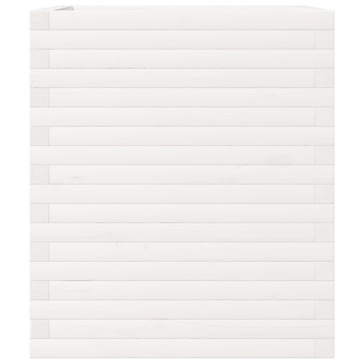 VIDAXL Jardiniere blanc 60x60x68,5 cm bois de pin massif