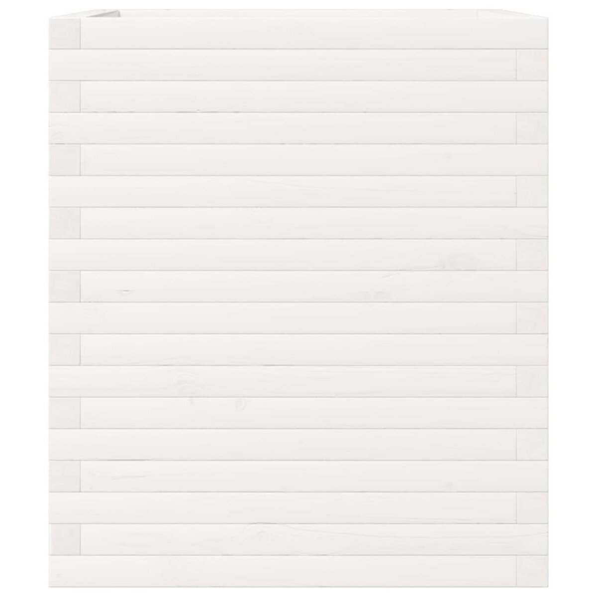 VIDAXL Jardiniere blanc 60x60x68,5 cm bois de pin massif