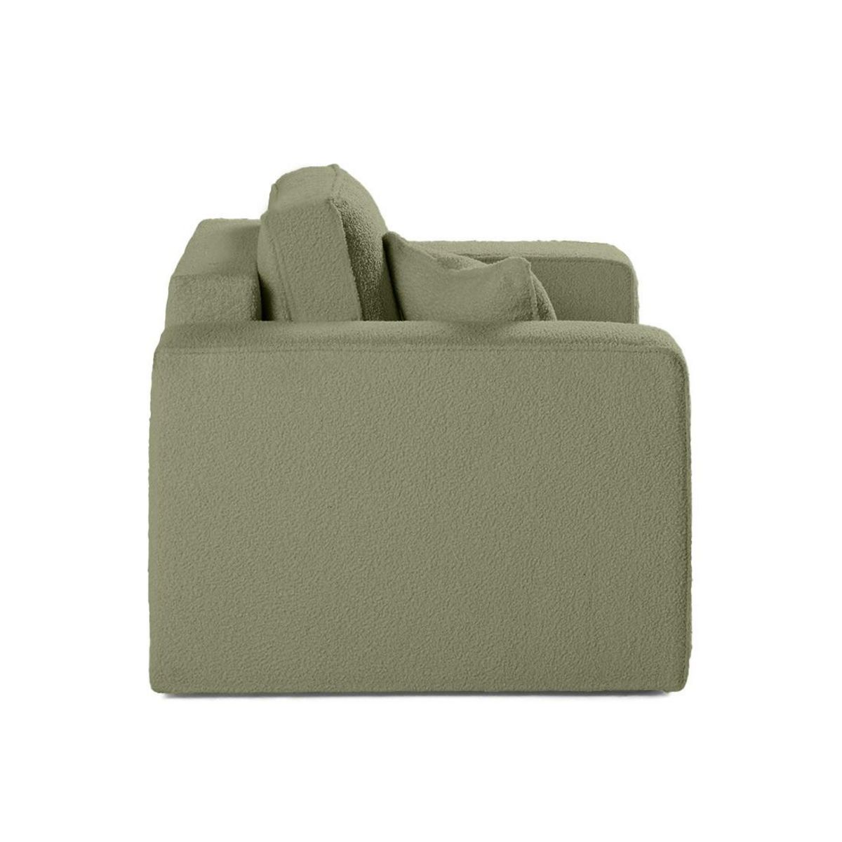 BEST MOBILIER Topaze - fauteuil - en tissu bouclette