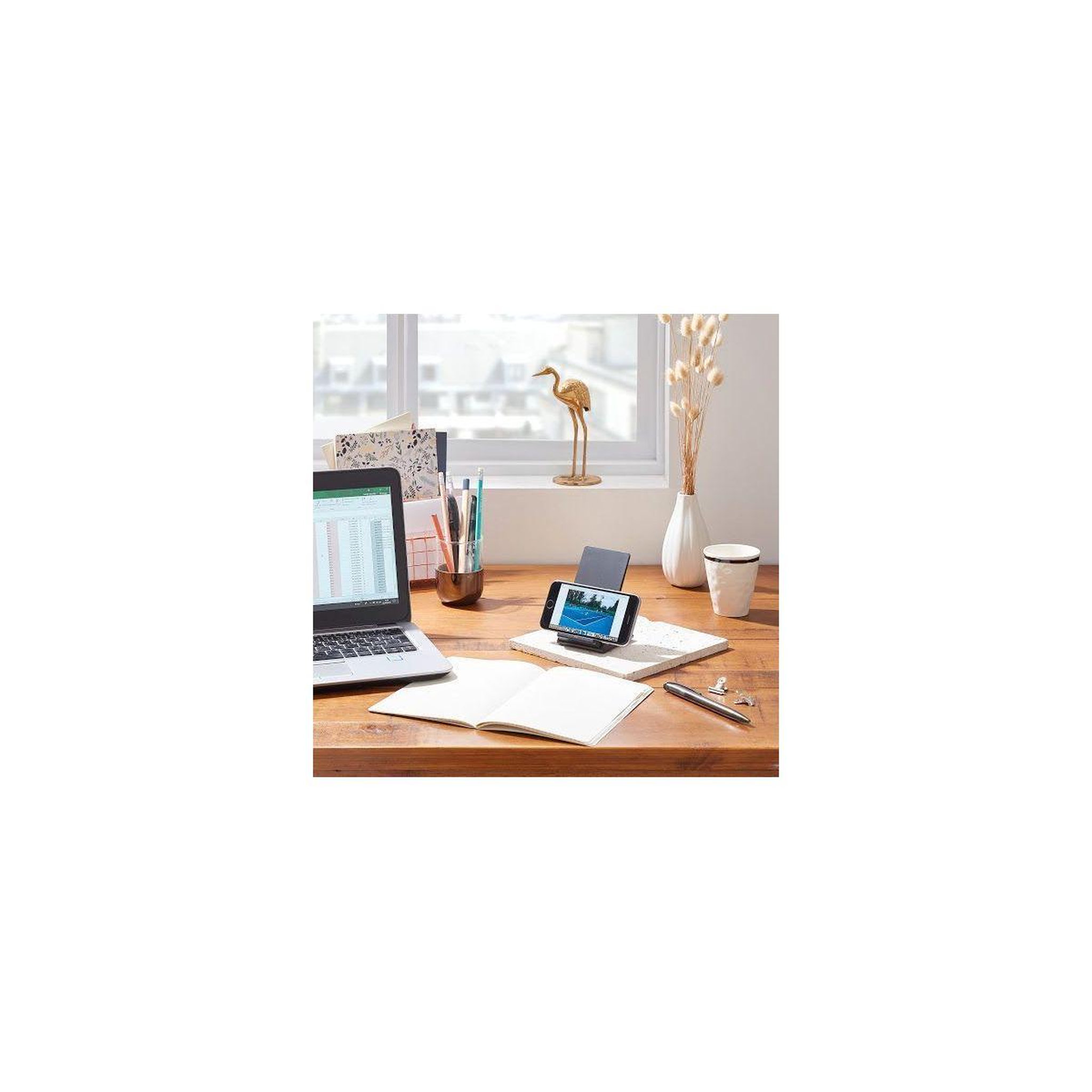 Voir la diapositive 3 : ESSENTIEL B Chargeur induction sans fil 10w noir stand