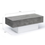 Voir la diapositive 4 : ID MARKET Table basse coulissante MARTA bois blanc et plateau effet béton