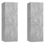 Voir la diapositive 2 : VIDAXL Meubles TV 2 pcs Gris beton 30,5x30x90 cm Bois d'ingenierie