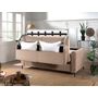 Voir la diapositive 4 : LISA DESIGN Owen - canapé 3 places convertible express couchage quotidien 140 cm matelas 12 cm en velours