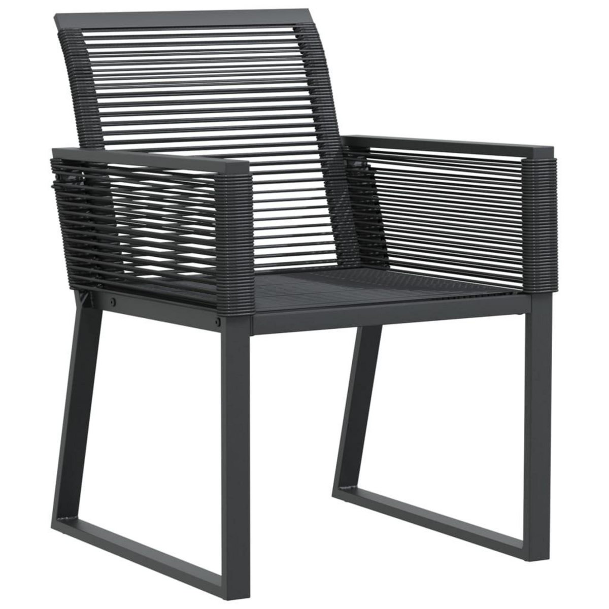 VIDAXL Chaises de jardin lot de 2 Noir Resine tressee