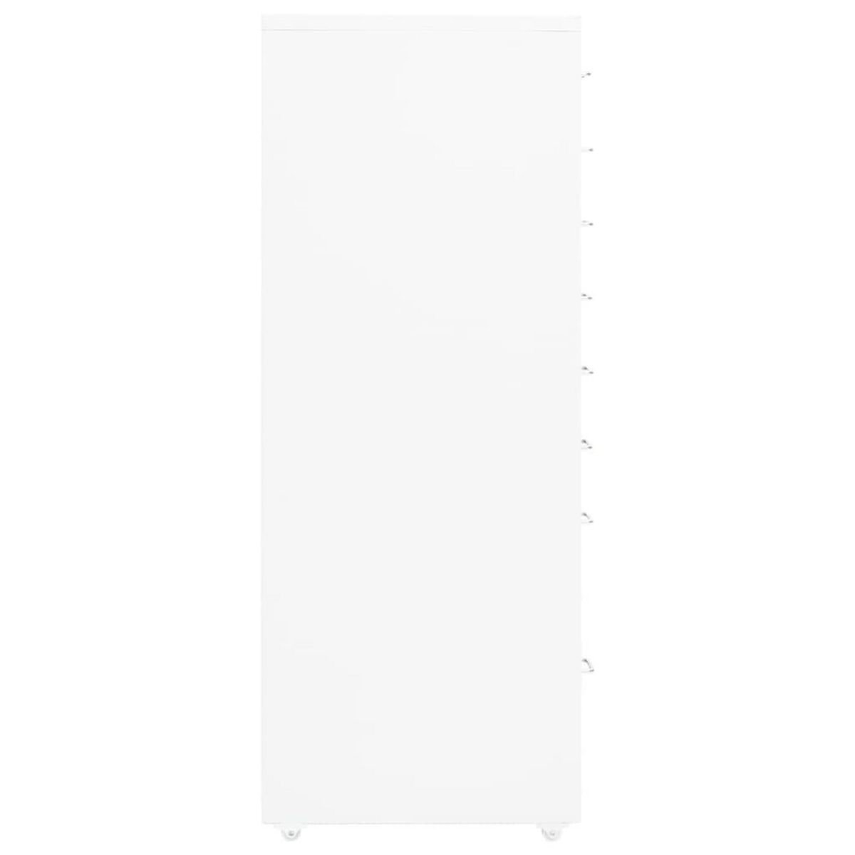 VIDAXL Classeur mobile Blanc 28x41x109 cm Metal