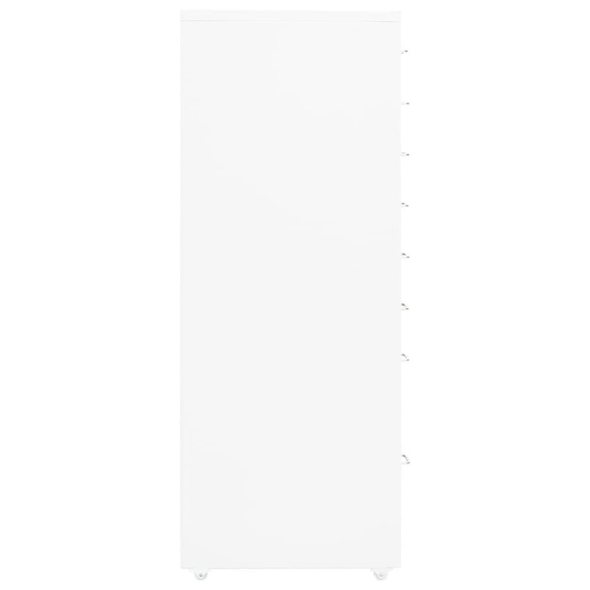 VIDAXL Classeur mobile Blanc 28x41x109 cm Metal