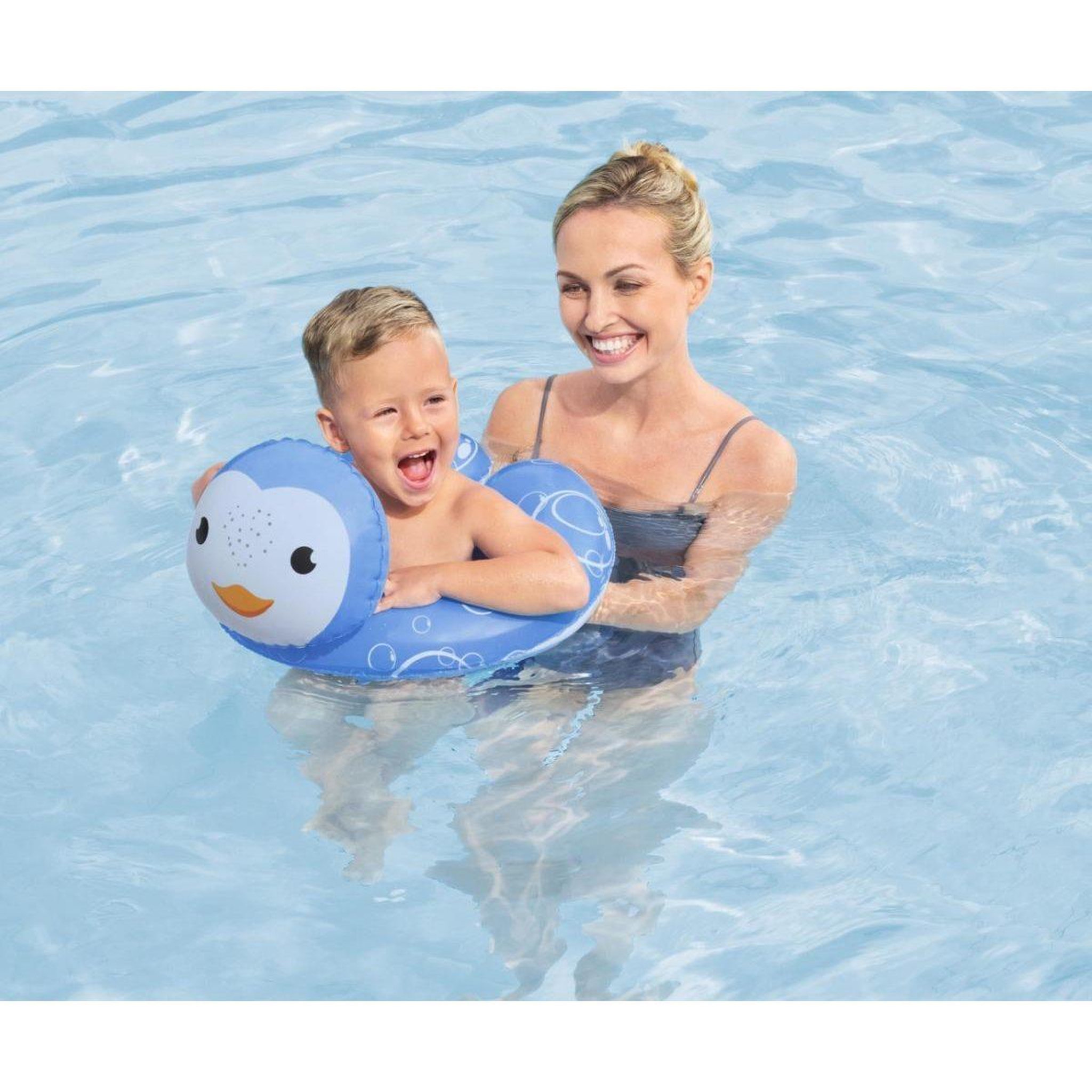Voir la diapositive 3 : BESTWAY Bouée piscine culotte pingouin  36405 50cm x 46cm