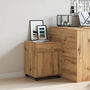 Voir la diapositive 3 : VIDAXL Armoire roulante chene artisanal 45x38x54 cm bois d'ingenierie