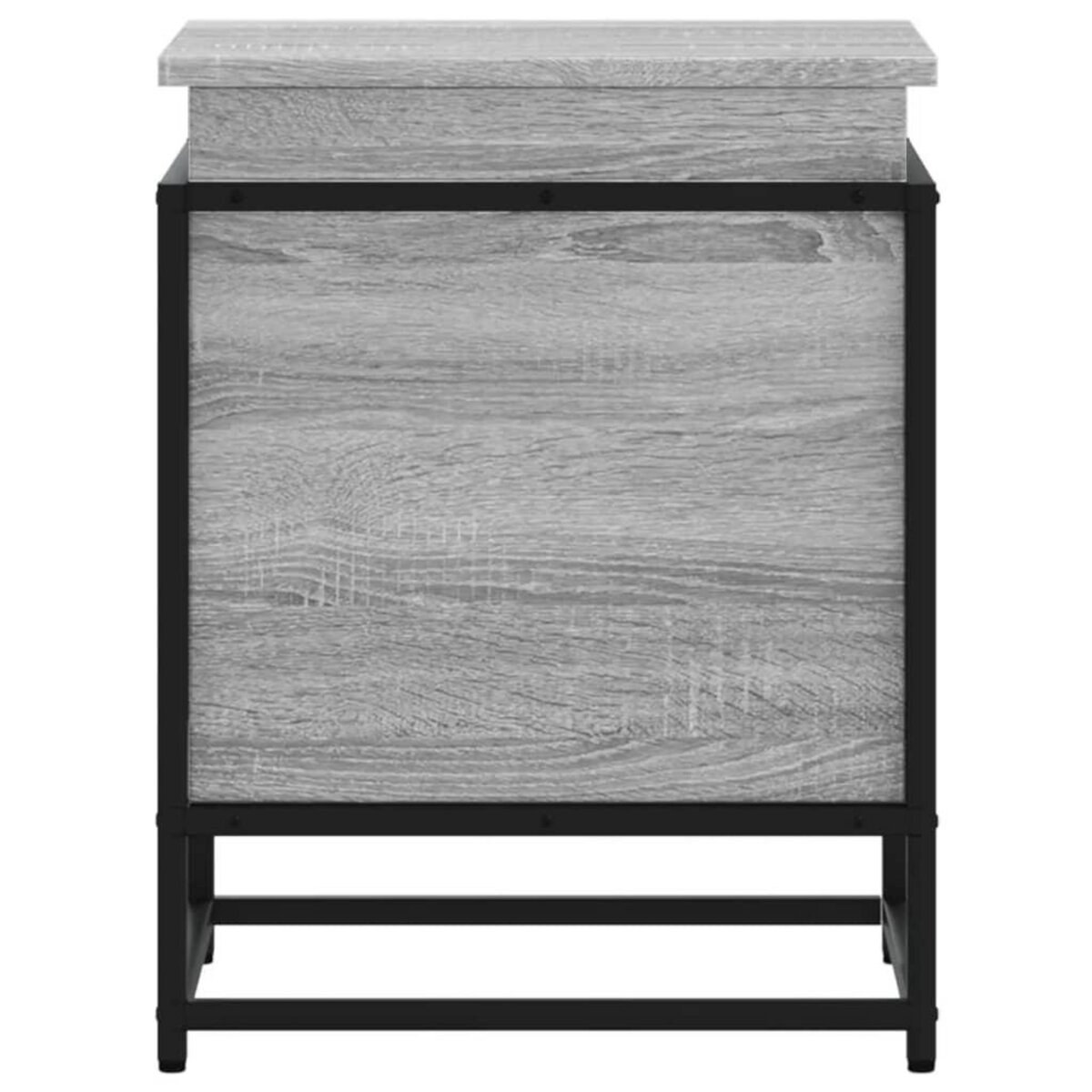 VIDAXL Boîte de rangement avec couvercle sonoma gris bois d'ingenierie