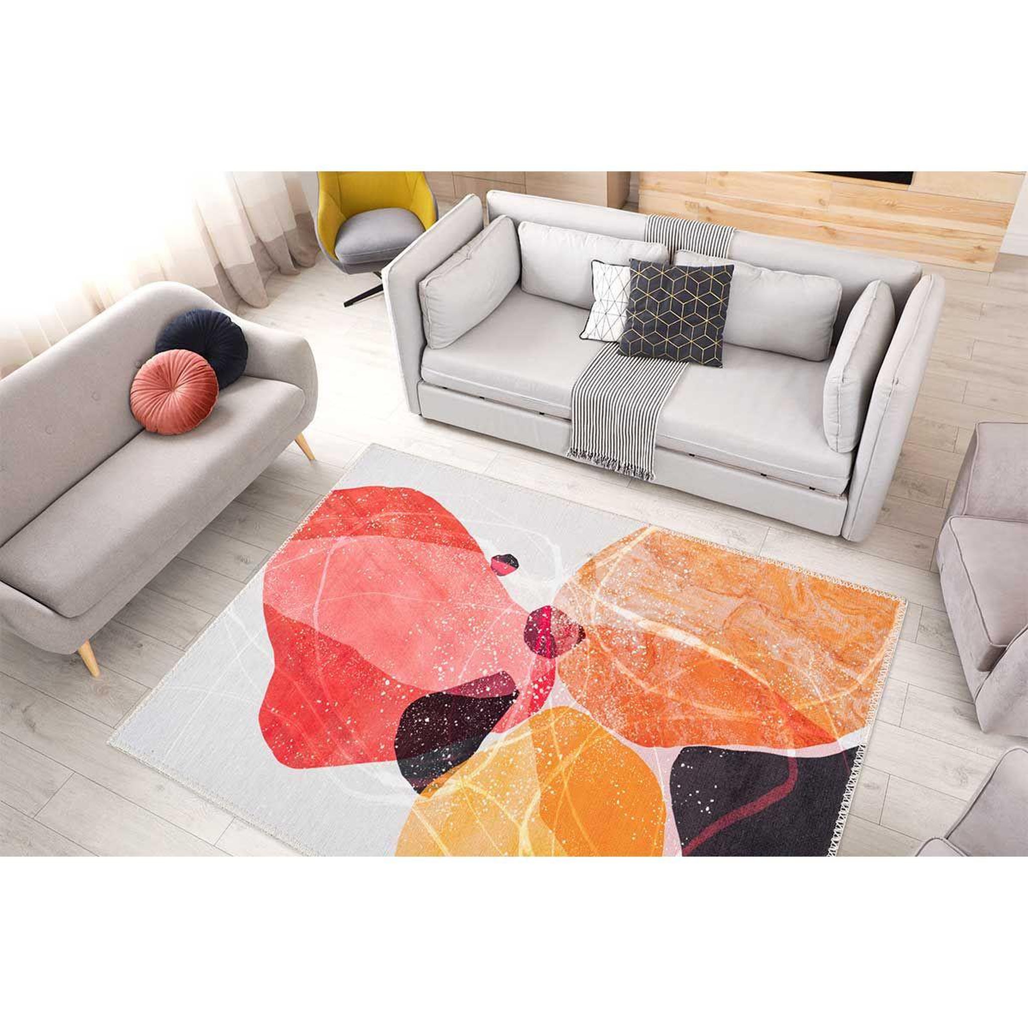 Voir la diapositive 4 : Paris Prix Tapis Tissé à Poils Plats  Picassa  Multicolore