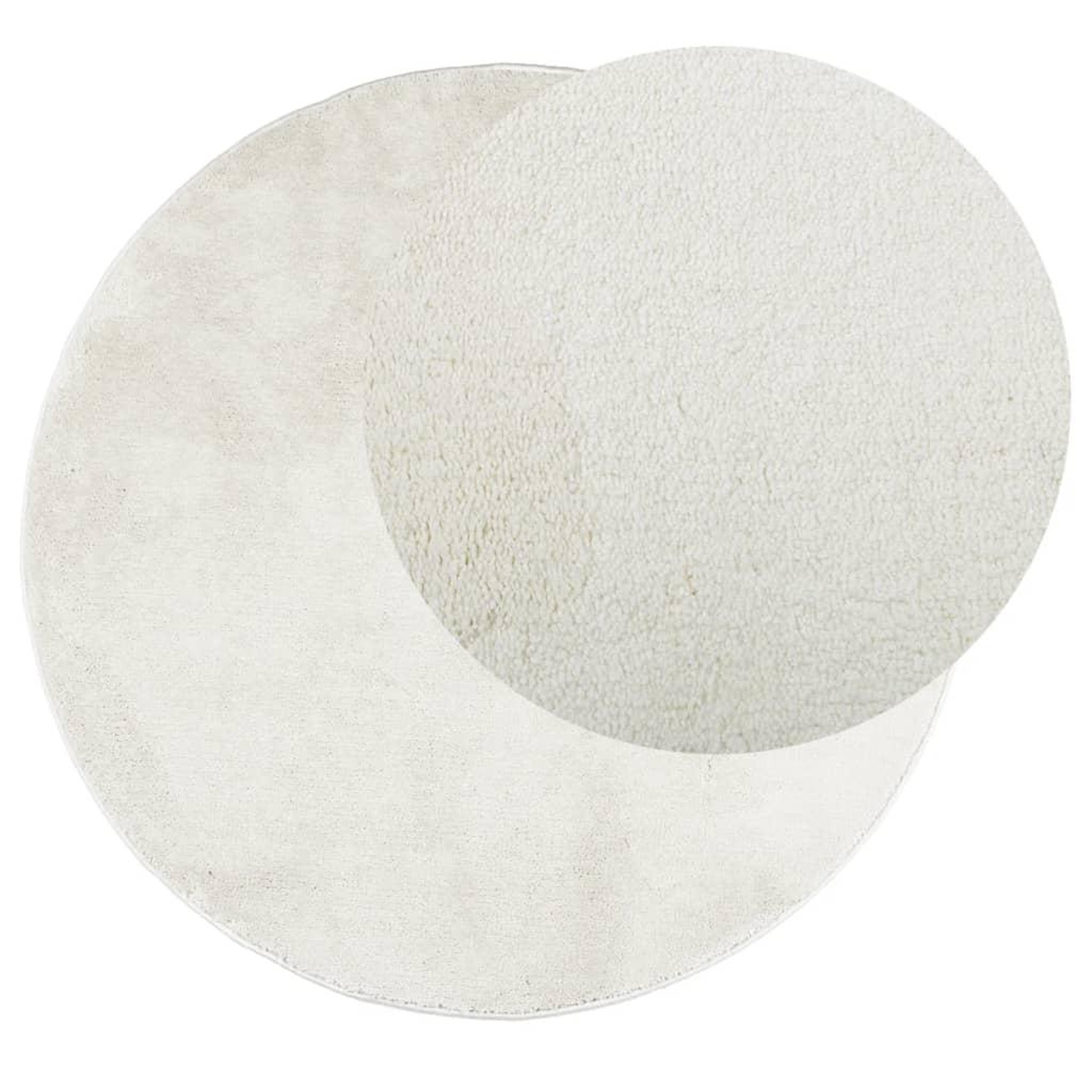 Voir la diapositive 3 : VIDAXL Tapis OVIEDO a poils courts creme Ø 120 cm