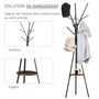 Voir la diapositive 5 : HOMCOM HOMCOM Porte-manteau trépied design contemporain branches étagère + 9 patères dim. 45L x 45l x 180H cm métal marron