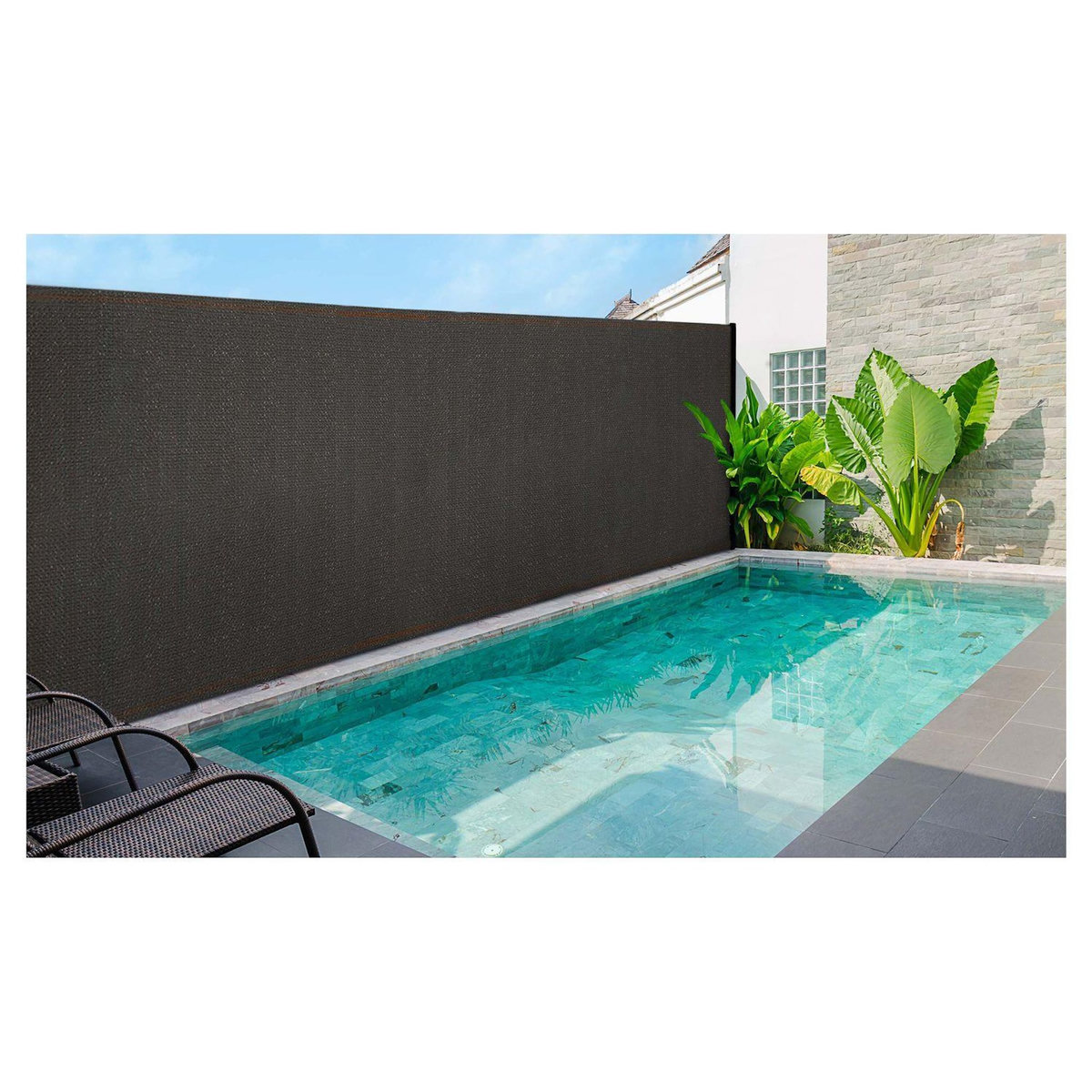 Inkazen Brise vue - Rouleau - Gris  - 1x10m - 90 gr/m²