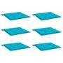 Voir la diapositive 3 : VIDAXL Coussins de chaise de jardin lot de 6 turquoise 40x40x3cm tissu