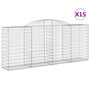 Voir la diapositive 2 : VIDAXL Paniers a gabions arques 15 pcs 300x50x120/140 cm fer galvanise