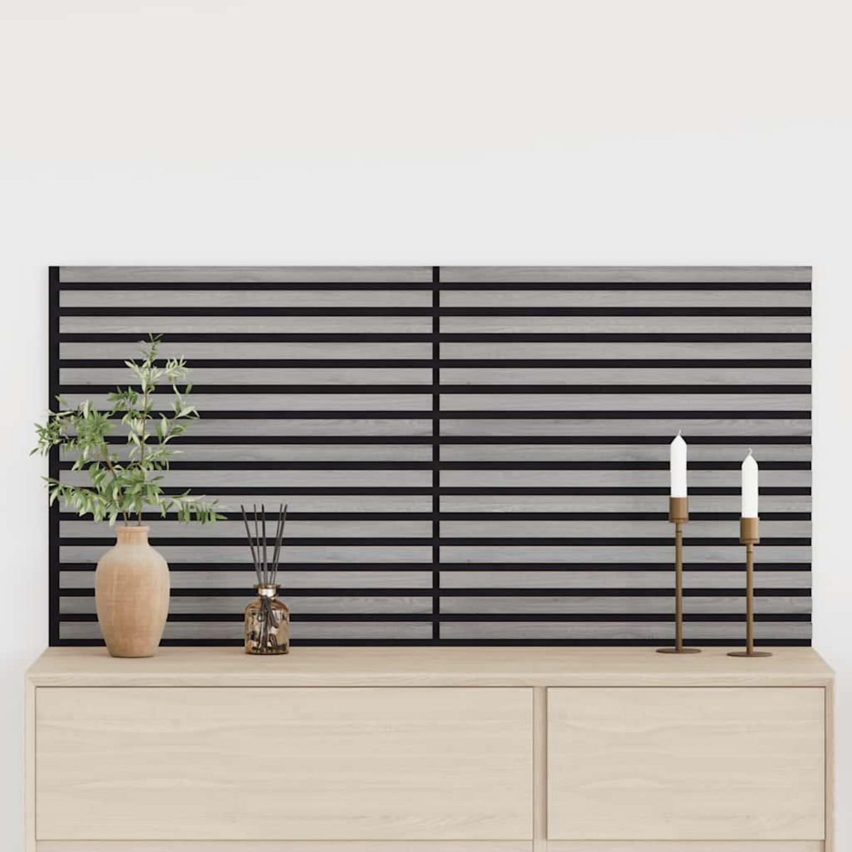 VIDAXL Panneaux muraux acoustiques 2pcs lattes 60,5x60cm placage chene