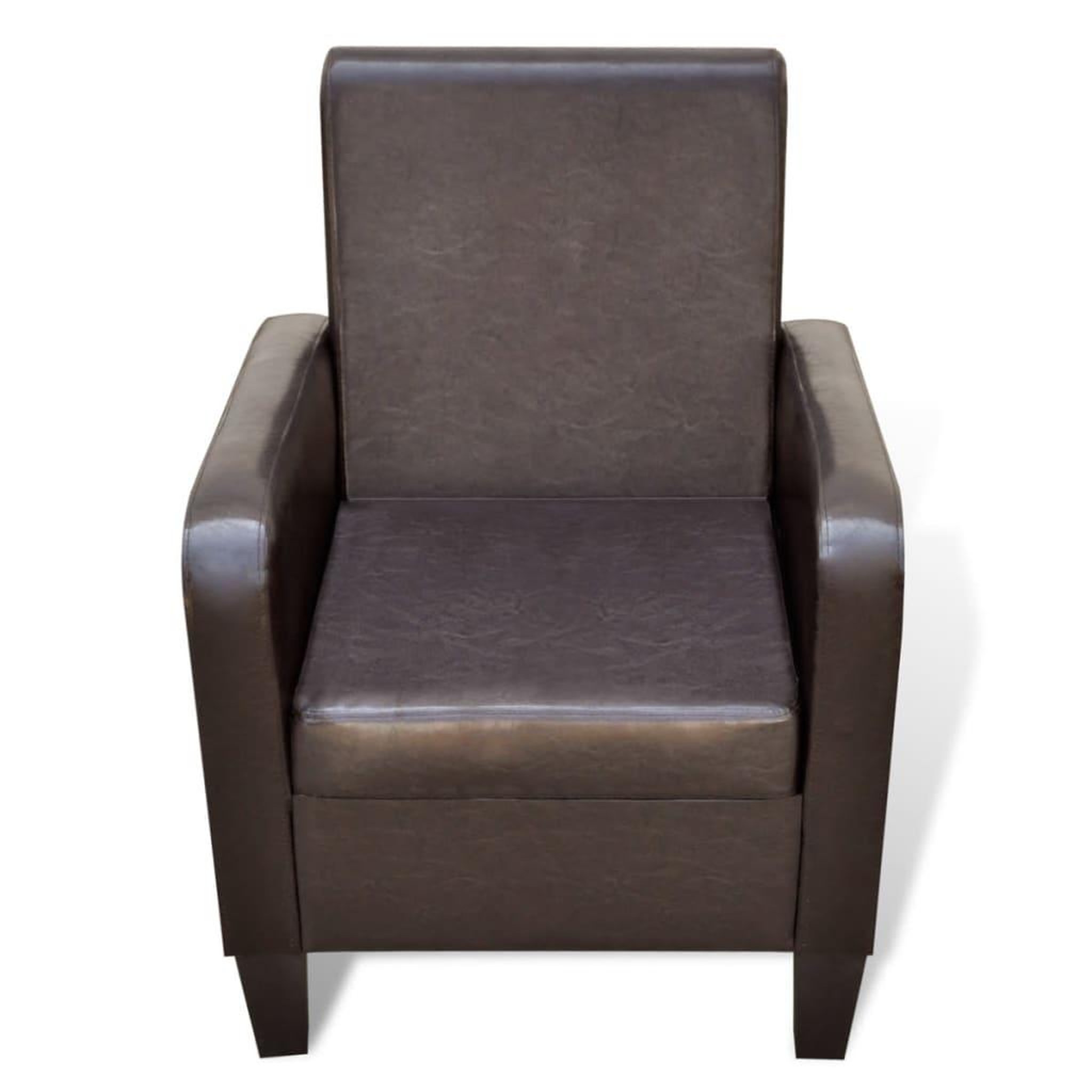 Voir la diapositive 3 : VIDAXL Fauteuil Marron Similicuir