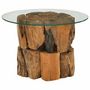 Voir la diapositive 4 : VIDAXL Table basse Bois flottant de teck massif 60 cm