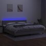 Voir la diapositive 4 : VIDAXL Sommier a lattes de lit matelas LED Gris clair 200x200 cm Tissu