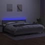 Voir la diapositive 4 : VIDAXL Sommier a lattes de lit matelas LED Gris clair 200x200 cm Tissu