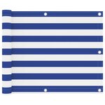 VIDAXL Ecran de balcon Blanc et bleu 75x400 cm Tissu Oxford