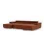 Voir la diapositive 3 : BEST MOBILIER Pablo - canapé panoramique en u - 7 places - convertible avec coffres et têtières réglables - en velours côtelé