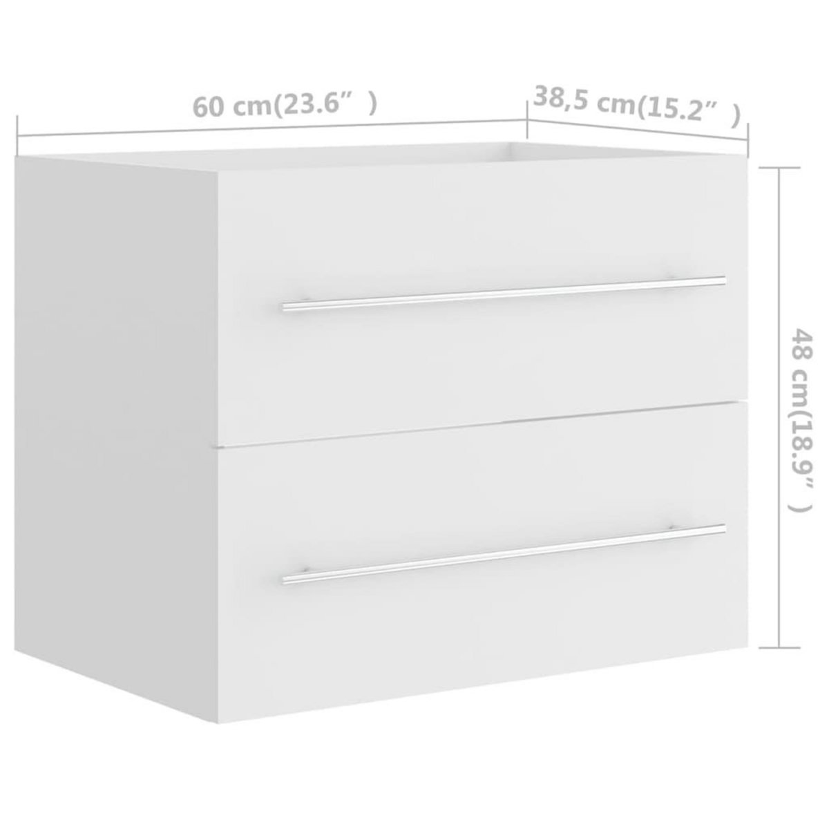 VIDAXL Armoire d'evier avec lavabo integre Blanc Agglomere