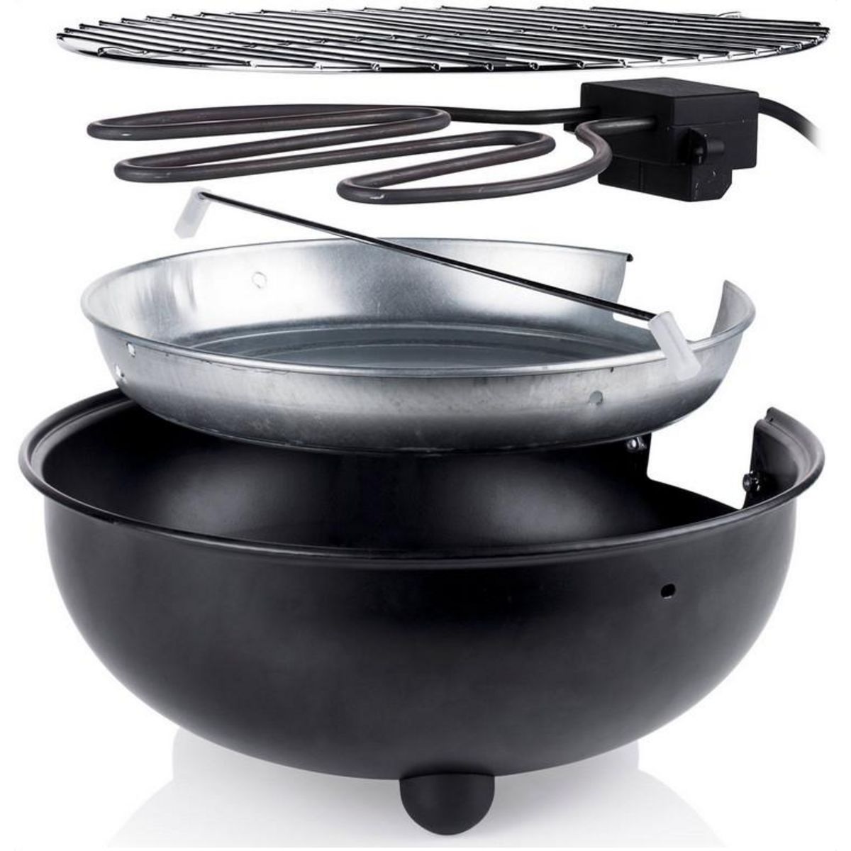 TRISTAR Barbecue électrique posable 30cm 1250w noir - bq-2880