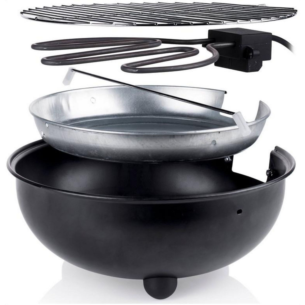 TRISTAR Barbecue électrique posable 30cm 1250w noir - bq-2880