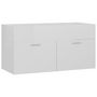 Voir la diapositive 2 : VIDAXL Armoire d'evier Blanc brillant 90x38,5x46 cm Bois d'ingenierie