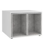 FMD FMD Table basse avec 2 tables d'appoint 67,5x67,5x50 cm Blanc et beton