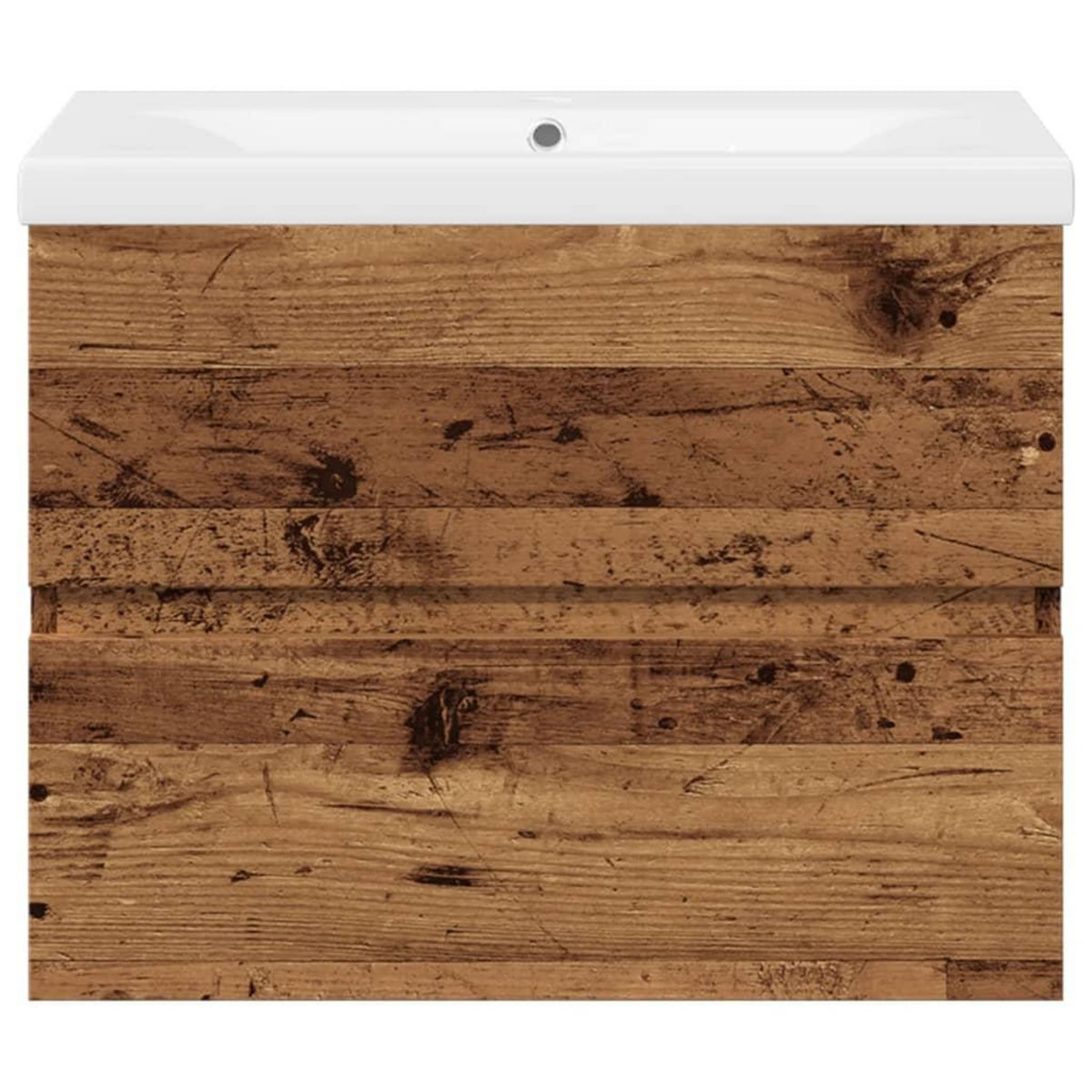 VIDAXL Armoire lavabo avec bassin integre vieux bois