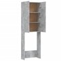 VIDAXL Meuble pour machine a laver Gris beton 64x25,5x190 cm