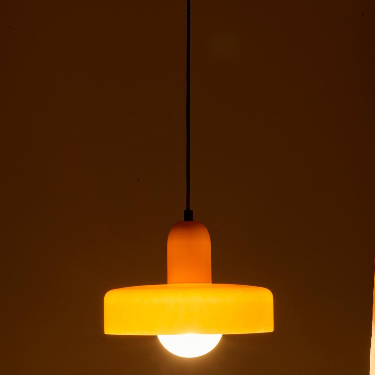 Paris Prix Suspension Design en Verre  Retro  25cm Orange