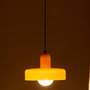 Voir la diapositive 2 : Paris Prix Suspension Design en Verre  Retro  25cm Orange