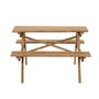 Voir la diapositive 2 : Paris Prix Table de Jardin & 2 Bancs  Paradis  134cm Naturel