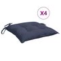 Voir la diapositive 2 : VIDAXL Coussins de chaise lot de 4 bleu marine 50x50x7 cm tissu oxford