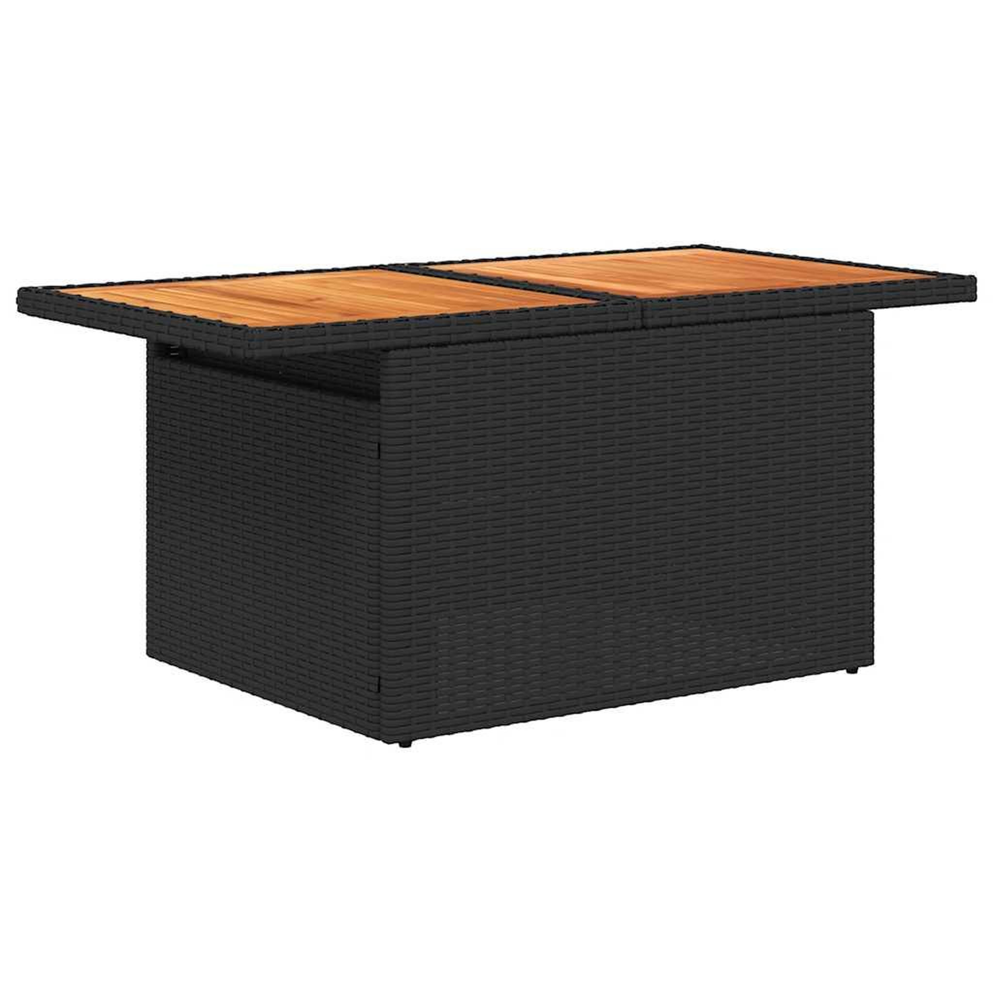 Voir la diapositive 5 : VIDAXL Salon de jardin 7 pcs avec coussins noir resine tressee